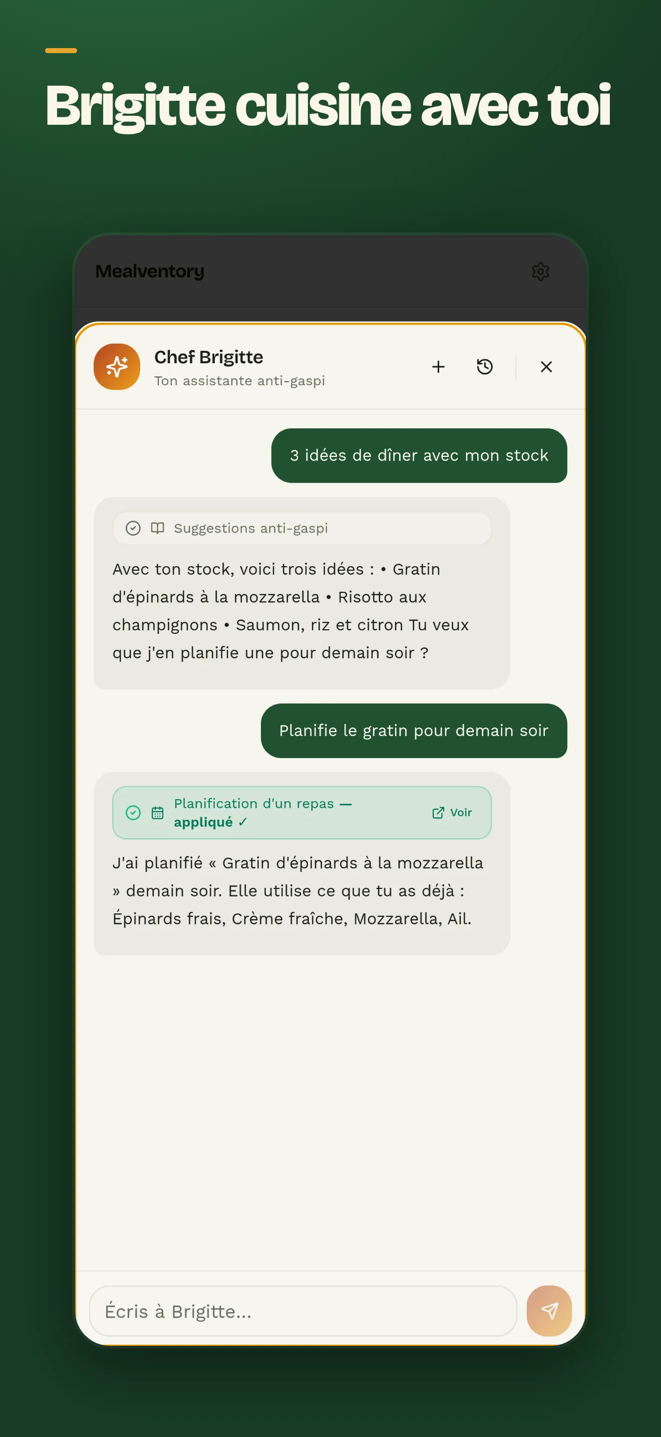 Conversation avec Brigitte, l'assistante de cuisine