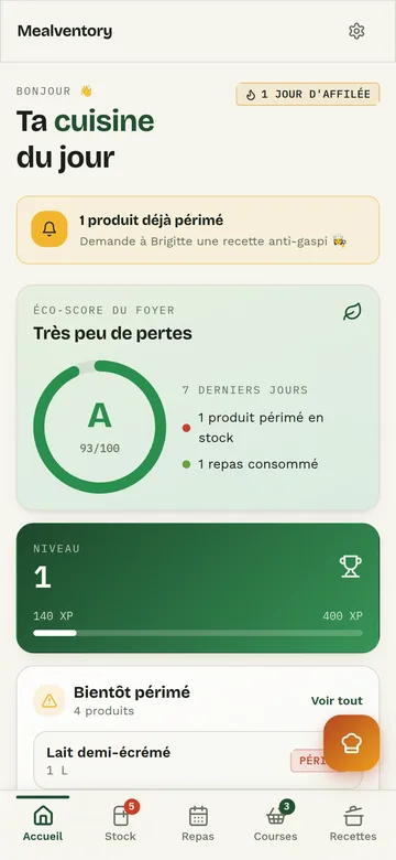 L'accueil du jour : ce qui périme bientôt, et un éco-score qui bouge vraiment.